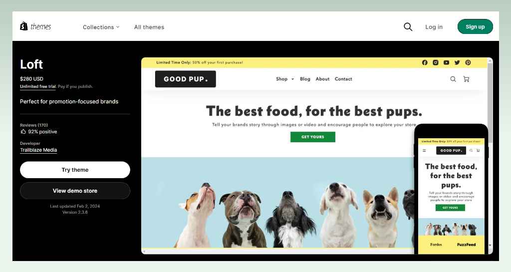 3-best-shopify-theme-for-pet-store-loft