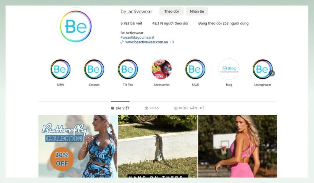 Be-activewear-social-presenc