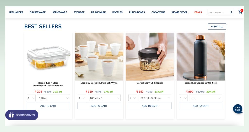 borosil-shopify-website