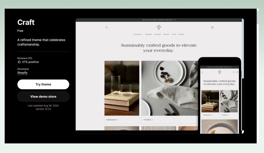 craft-free-Shopify-themes-for-selling-services