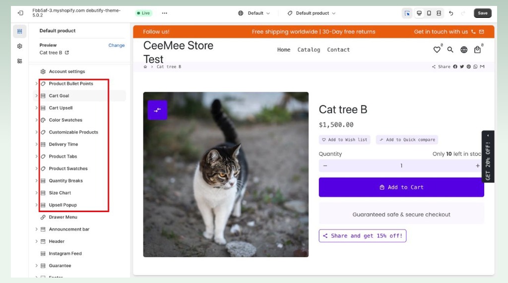 debutify-shopify-theme-product-page-customization
