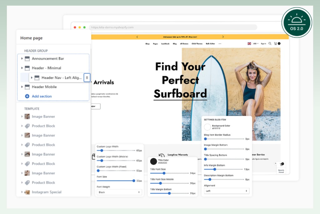 Ella-shopify-theme-editor
