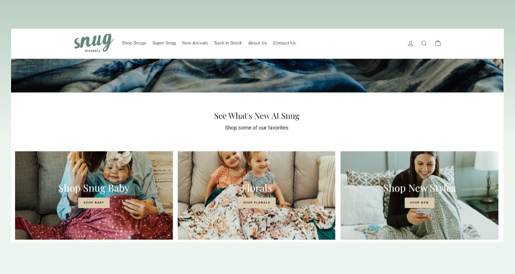 clickfunnels-2.0-vs-shopify-sugblankets-website-homepage