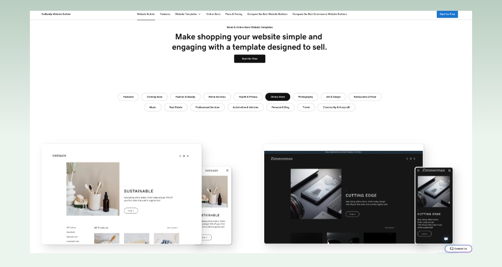godaddy-design-and-customization-godaddy-online-store-vs-shopify