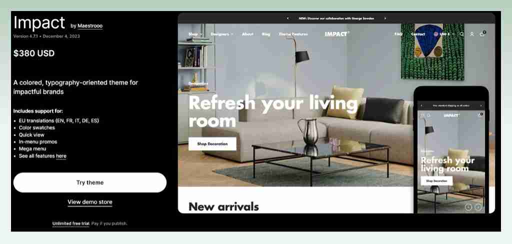 impact-theme-shopify-pricing