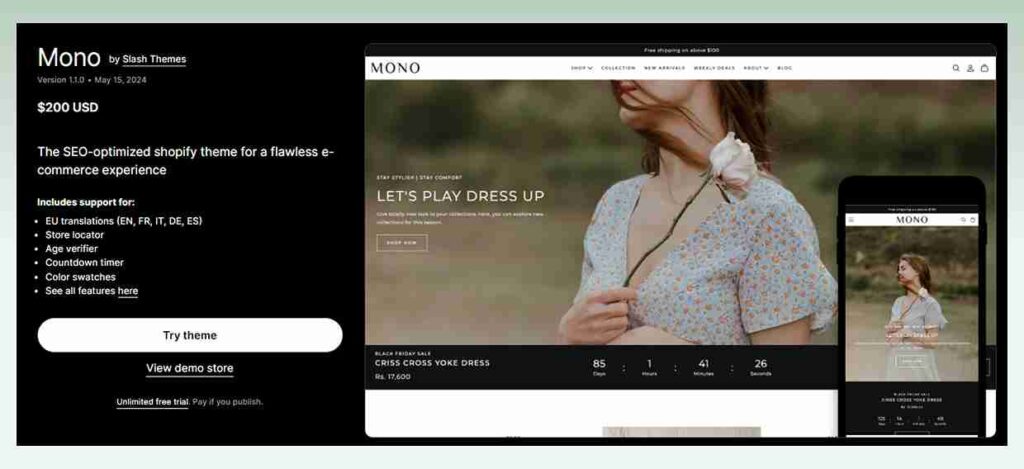 Mono-Shopify-theme