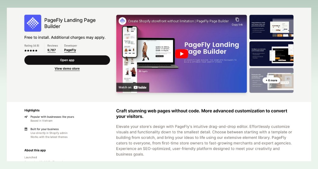 pagefly-best-free-shopify-apps