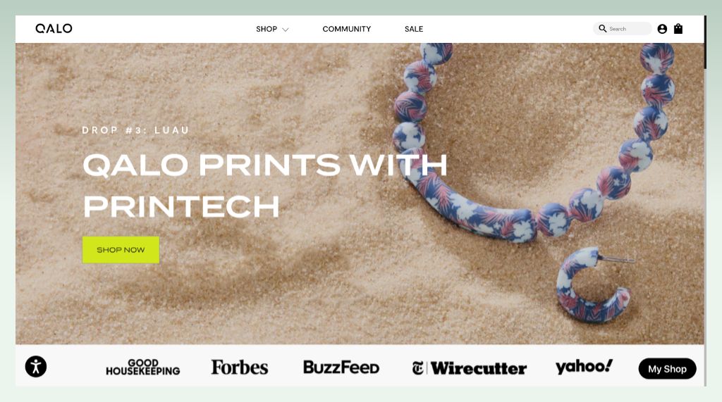 QALO Shopify jewelry store