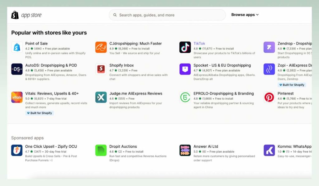 Shopify-app-store