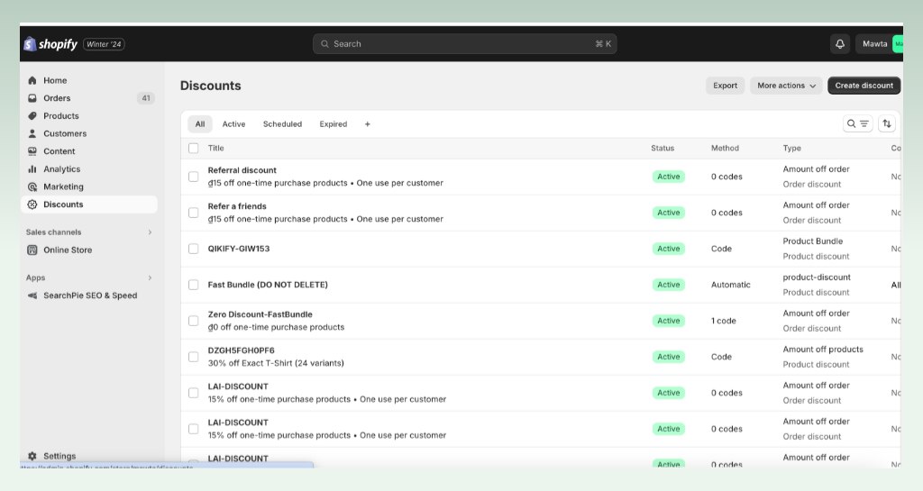 shopify-discount-setting