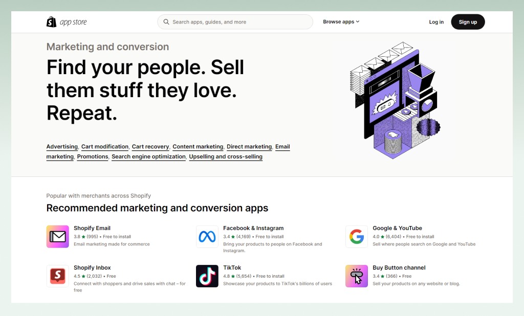 Shopify extensive marketing apps