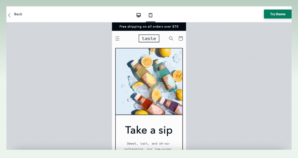 shopify-free-theme-for-mobile