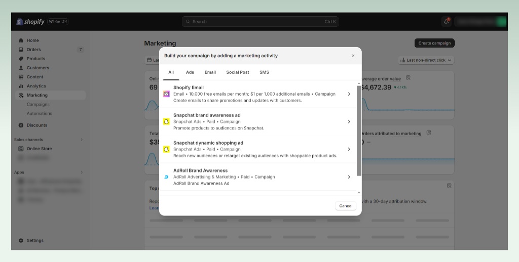 shopify-marketing-features