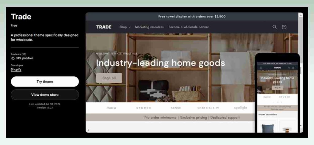 Trade-Shopify-theme