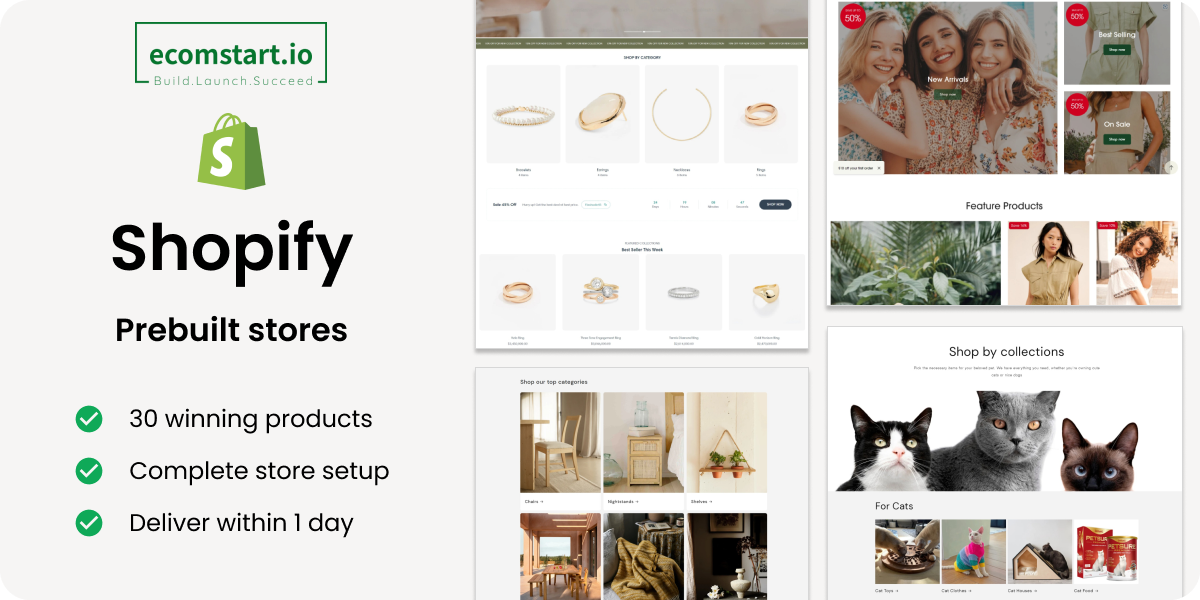 Shopify prebuilt store